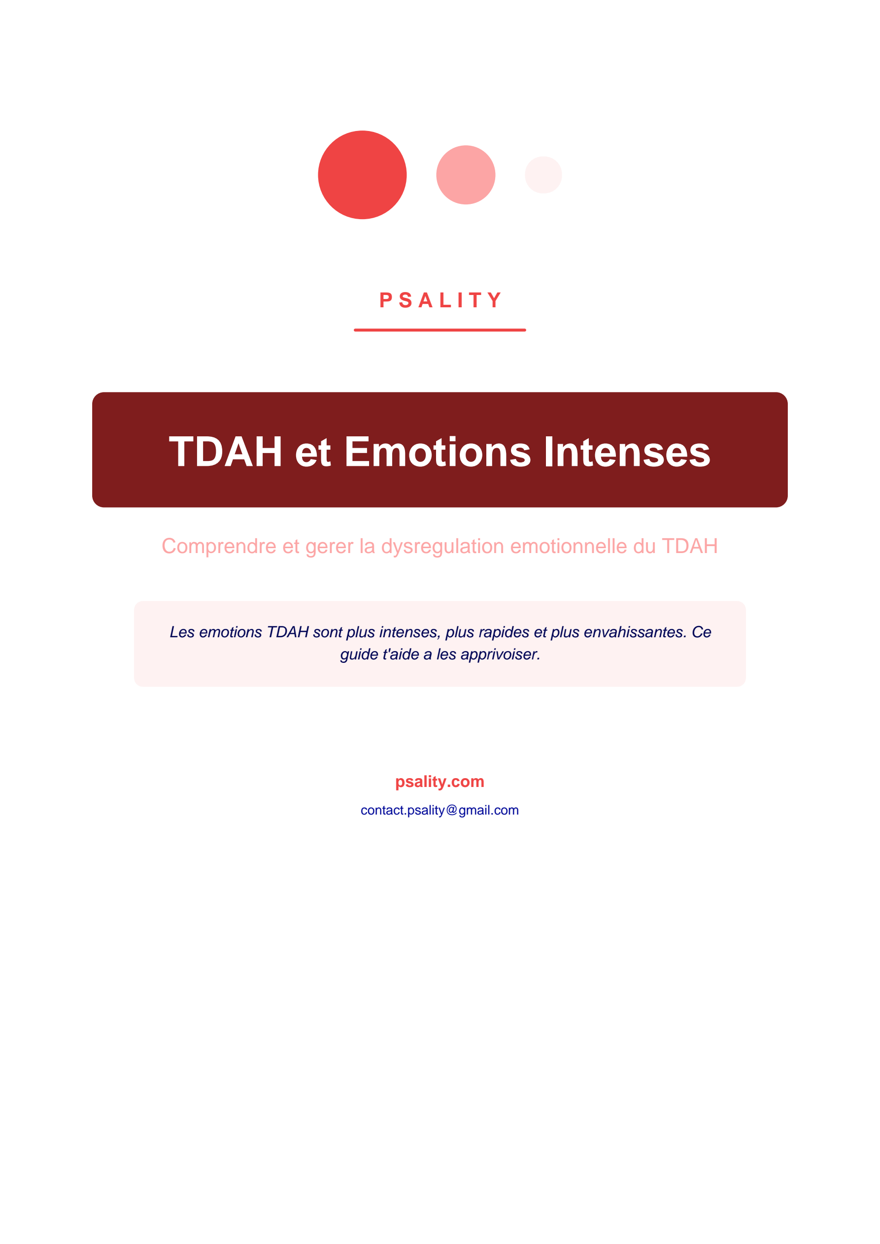 TDAH et Émotions Intenses
