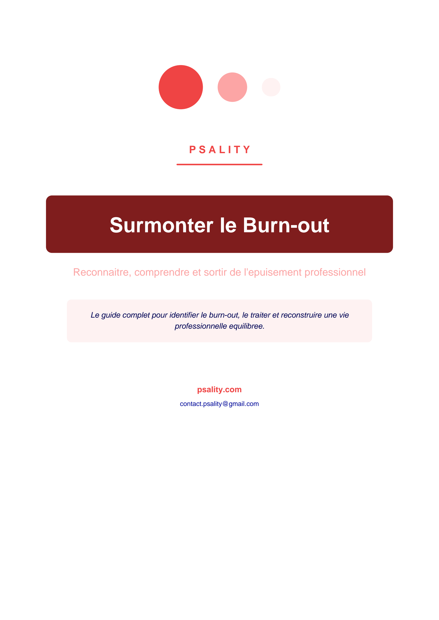 Surmonter le Burn-out